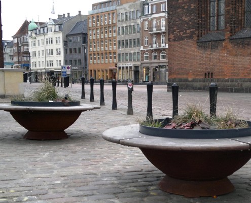 Filtra Timber bench components deployed in Aarhus Denmark